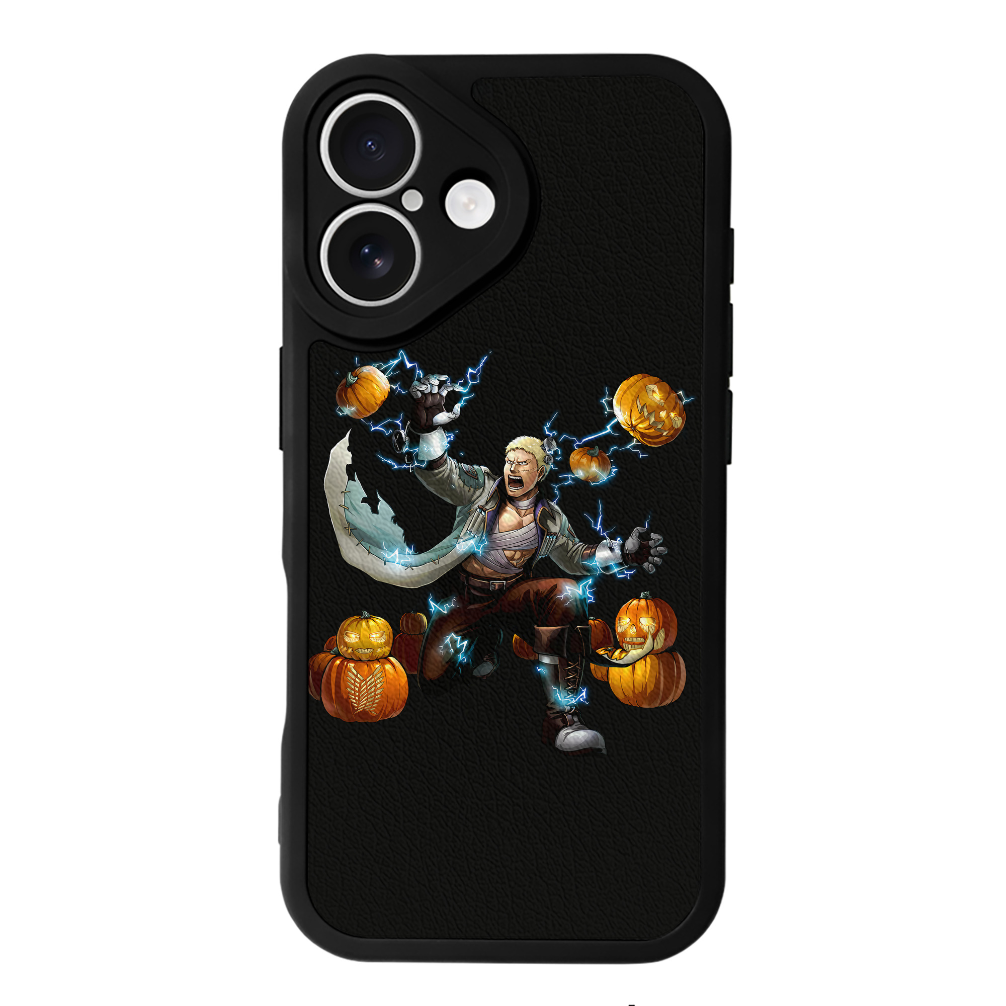 （画像用） 進撃の巨人 ライナー・ブラウン Attack on Titan Reiner Braun 【iPhone 16シリーズ対応】シリコンスマホケース（レザー調） 材質：シリコン